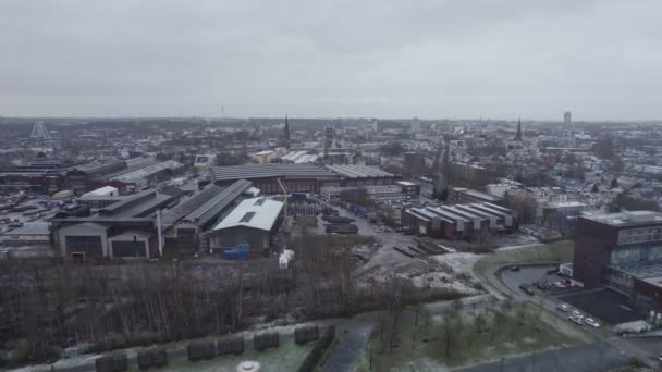 Légi Felvétel Bochum City Németország Ruhr Vidék Ipari Öröksége Légi — Stock videók