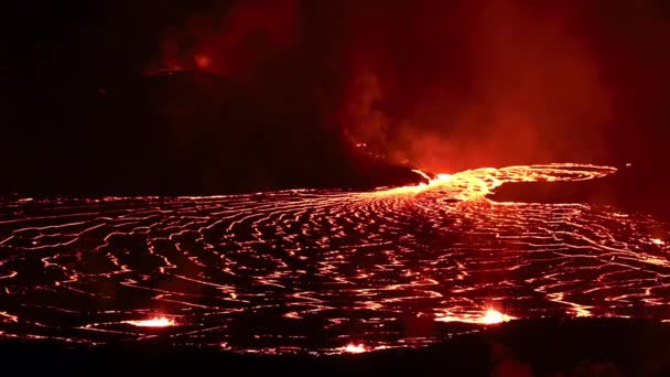 Kilauea Volcano Erupting Hawai Volcanoes National Park — Stock video