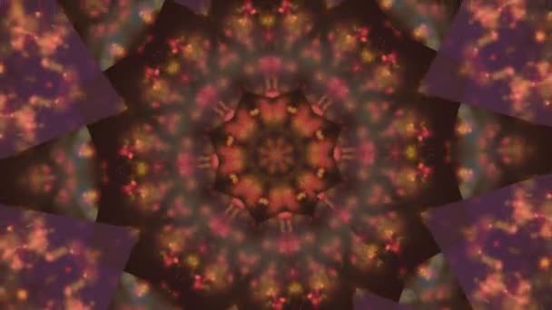 Padrão Flor Abstrato Caleidoscópico Chakra Animação Abstrata — Vídeo de Stock