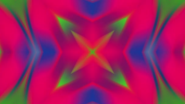Kaleidoscope Colorful Glow Symmetry Abstract Background — Video Stock