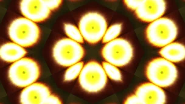 Kaleydoskopik Yangın Mandala Soyut Animasyon — Stok video
