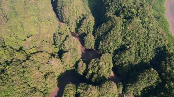 Vista Aérea Desde Arriba Hacia Abajo Las Montañas Piedra Caliza — Vídeos de Stock