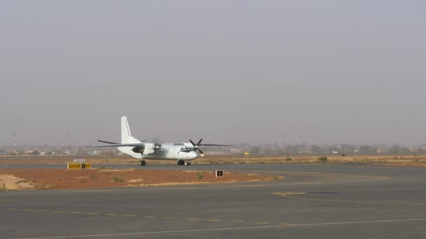 Civil Cargo Version Twin Engined Turboprop Transport Aircraft Designed Produced — 图库视频影像