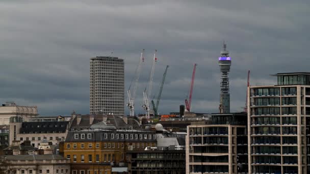 Вид Башню Tower Centre Point Бара Oxo Tower Лондон Великобритания — стоковое видео