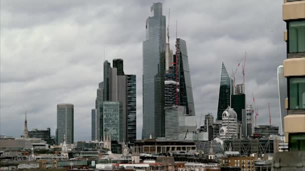 View Oxo City London Cloudy Day London United Kingdom — Stockvideo