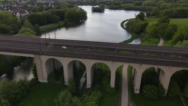 Parc Lac Allemand Vue Aérienne — Video