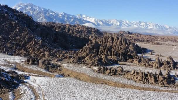 Foothills Sierra Nevada Mountain Range Lone Pine California Usa — Vídeos de Stock