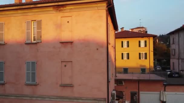 Schieten Met Drone Tijdens Een Prachtige Zonsondergang — Stockvideo