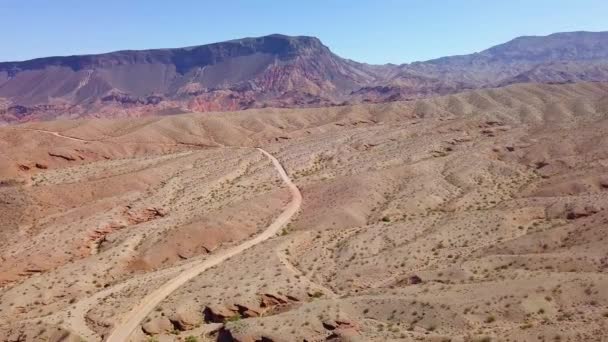 Drohnenbild Mit Blick Auf Die Sandstraße Kingman Sonniger Tag Arizona — Stockvideo