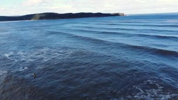 Drone Aerial Still Shot Jet Ski Waiting Umina Point Pearl — Vídeo de stock