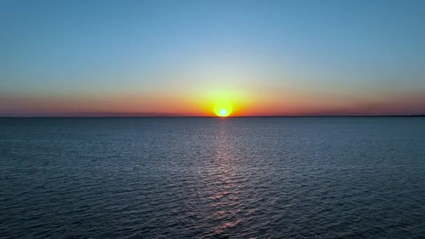 Louisiana Pontchartrain Gölü Üzerinde Gün Batımı — Stok video