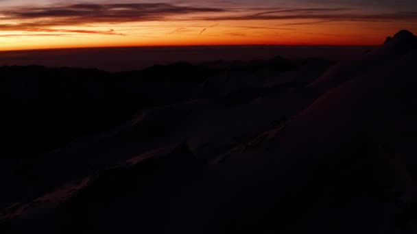 Sunset Shot Mittelallalin Mountain — Stok video