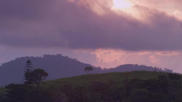 Временной Промежуток Облаков Быстро Движущихся Закате Красивом Веракрусе Мексиканская Долина — стоковое видео