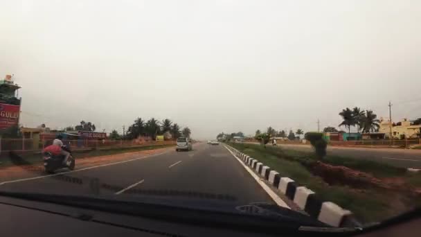 Timelapse Car Driving Highway Evening — Wideo stockowe