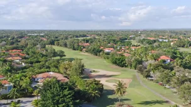 Drone Flying Metro Country Club Juan Dolio Dominican Republic Aerial — Video Stock