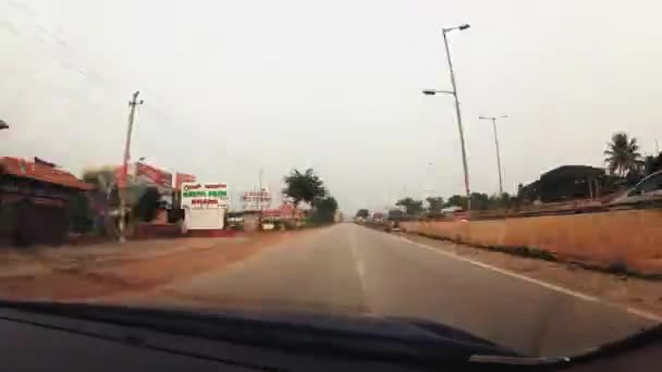 Timelapse Car Driving Highway Flyover Bridge 1080P — Stock video