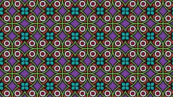 Indigenous Ethnic Pattern Design Backdrop Sliding Seamless Abstract — Vídeo de Stock