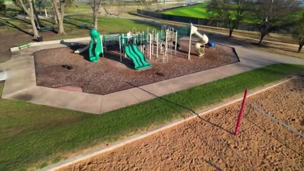 Imágenes Aéreas Del Parque Infantil Zadow Park Melissa Texas — Vídeo de stock