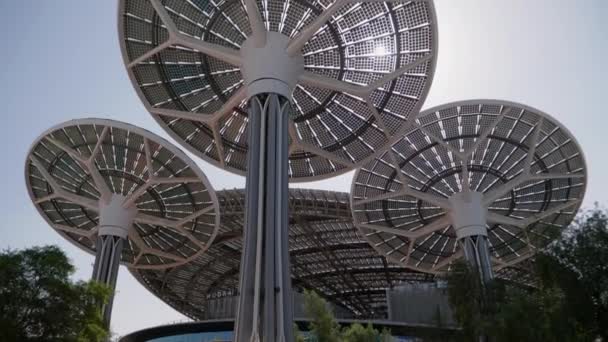 Terra Sustainability Pavilion Dubai Expo 2020 Grimshaw Panoramic Shots Solar — Stock video