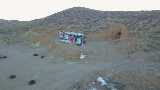 Bus Stage International Car Forest Goldfield Nevada Usa — Stok Video