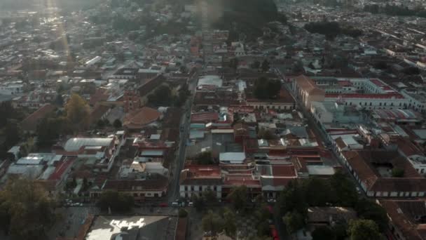 Puebla Mexico City View Daytime Aerial Drone Shot — Stock Video