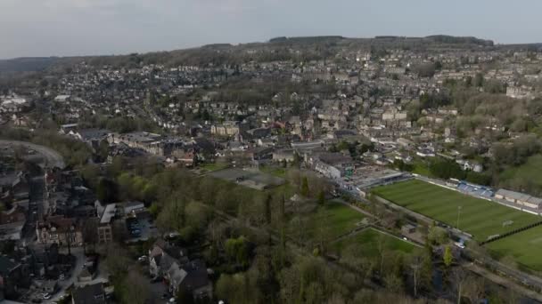 Matlock Town Centre Derbyshire England Aerial View Winter Spring Season — Wideo stockowe