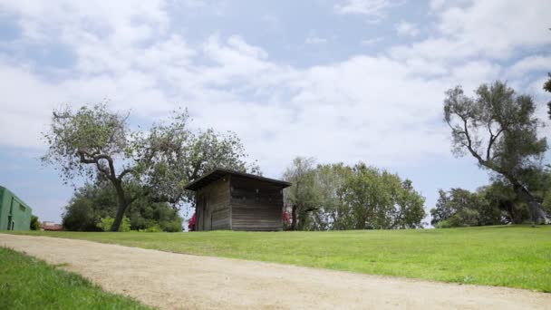 Wooden Barn Middle Woods — Vídeo de Stock