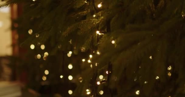 Weihnachten Bokeh Licht Abstrakt Weihnachten Hintergrundmuster Konzept Schließen Sie Einen — Stockvideo