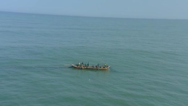 Pêcheurs Filet Pêche Mer Ghana — Video