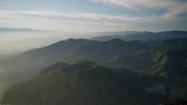 Impressionante Amanhecer Interior Costa Rica Vista Vulcão Arenal Cratera Cerro — Vídeo de Stock