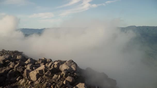 Aktív Vulkán Kénfelhők Füst Gáz Kráter Arenal Costa Rica — Stock videók