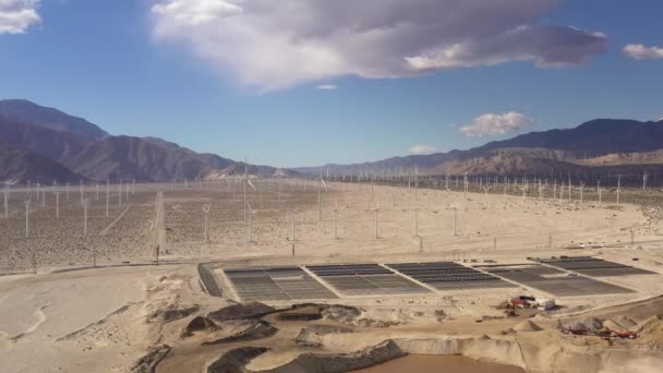 Palm Springs Wind Farm Também Chamado San Gorgonio Passar Parque — Vídeo de Stock