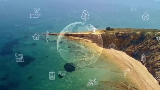 Concepto Tecnología Ambiental Objetivos Desarrollo Sostenible Ods — Vídeo de stock