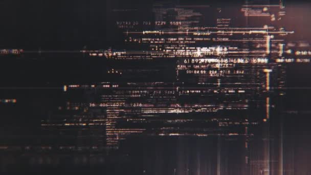 Futuristisk Abstrakt Focus Flödande Datamatris Telemetri Och Kryptera Siffror Display — Stockvideo