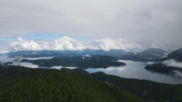 Pittoreska Landskap Vid Sunshine Coast Nära Powell River British Columbia — Stockvideo