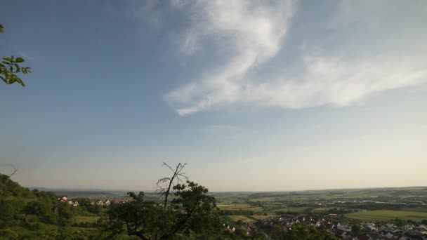 Imaginea Din Timelapse Apusului Soare Albul Șvabian Germania Zone Rezidențiale — Videoclip de stoc