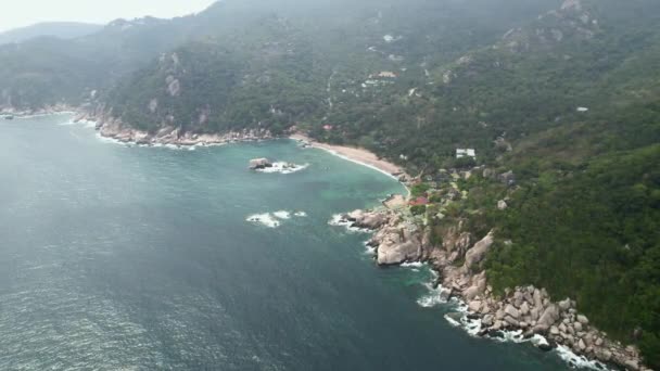 Isla Tropical Vista Desde Drones Koh Tao — Vídeo de stock