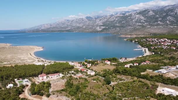 Park Narodowy Paklencia Velebit Mountain Rovanjska Bay Village Lotu Ptaka — Wideo stockowe