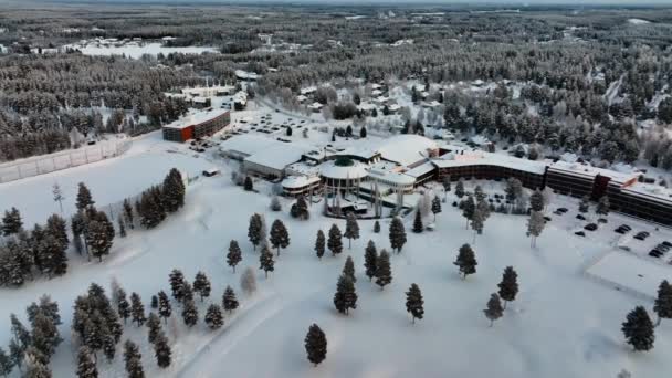 Vista Aérea Para Hotel Katinkulta Spa Clube Férias Vuokatti Finlândia — Vídeo de Stock