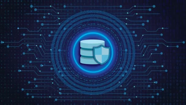 Cybersecurity Secure Database Encrypted Storage Iaas Paas Saas Concept Shown — Vídeos de Stock