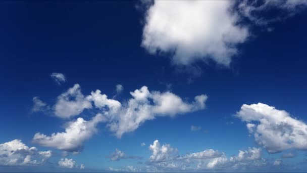Linee Temporali Nuvole Bianche Che Volano Sopra Cielo Blu Verso — Video Stock