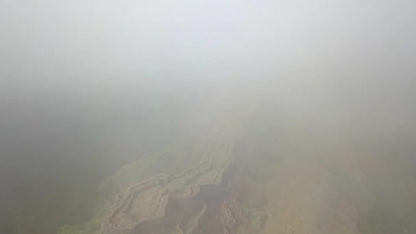 Old Overgrown Zunjar Machi Fortifications Aerial Cloud Sun — Videoclip de stoc