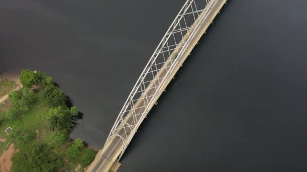 Adomi Bridge Crossing Ghana Africa — Vídeos de Stock