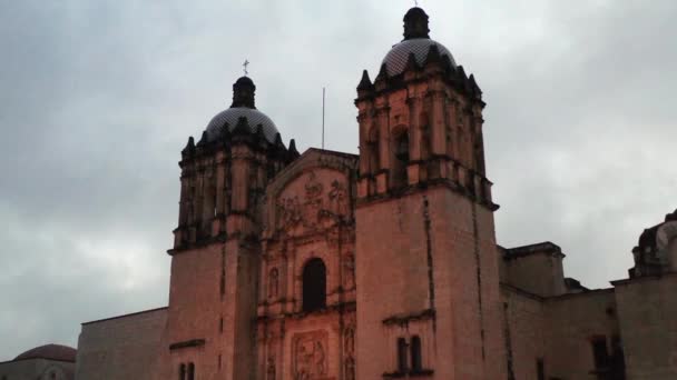 Die Kirche Von Santo Domingo Oaxaca Mexiko — Stockvideo