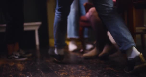 Man Bumps Table Breaks Plant Party — Vídeos de Stock