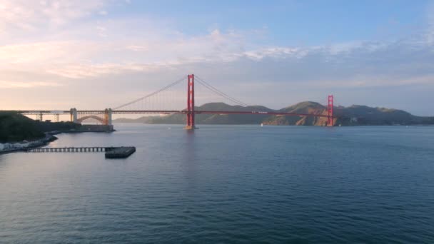 Aerial Golden Gate Bridge San Francisco California Usa — Vídeos de Stock