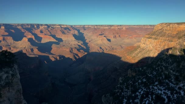 Skuggor Passerar Över Grand Canyon Från South Rim — Stockvideo