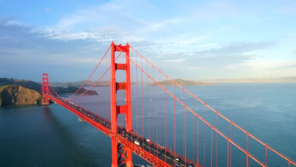 Aerial Golden Gate Bridge San Francisco California Usa — Video Stock