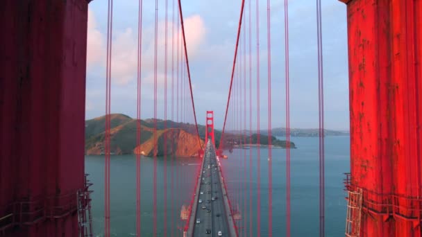 Aerial Golden Gate Bridge San Francisco California Usa — стокове відео