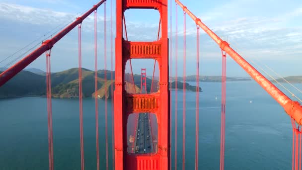 Aerial Golden Gate Bridge São Francisco Califórnia Eua — Vídeo de Stock
